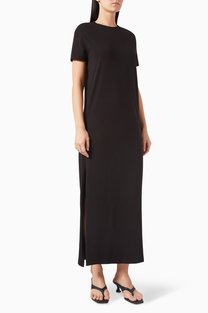 

Maya T-shirt Dress in Cotton, Black