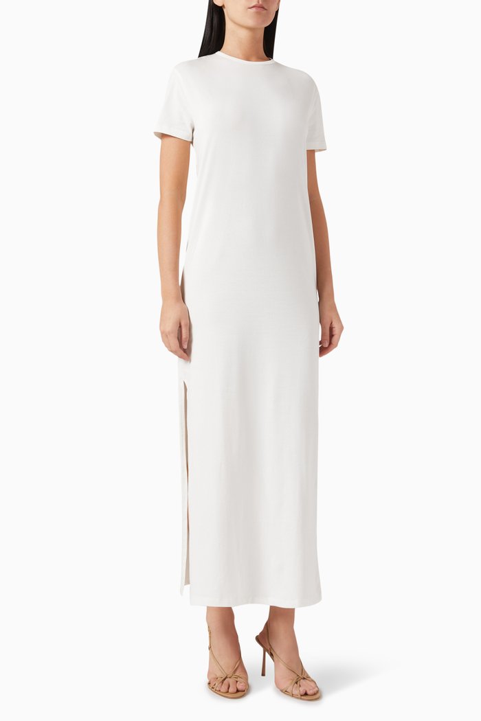 

Maya T-shirt Dress in Cotton, White