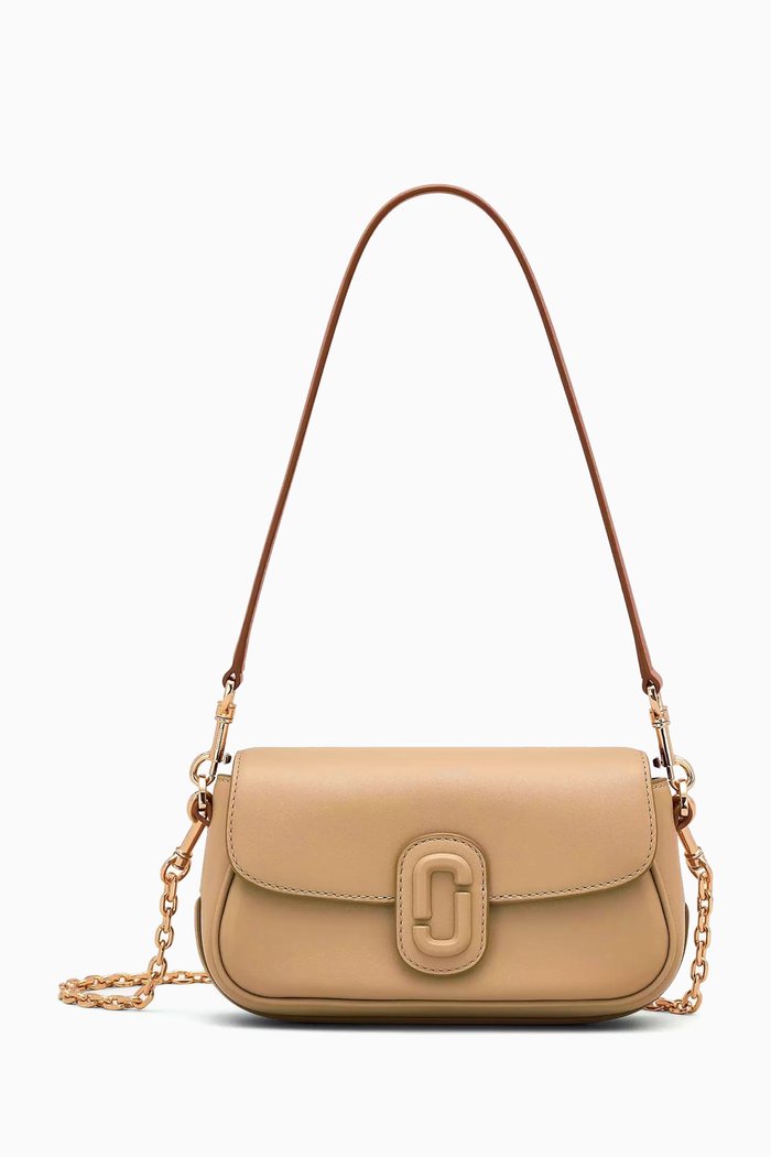 

The Clover Shoulder Bag in Smooth Leather, Brown