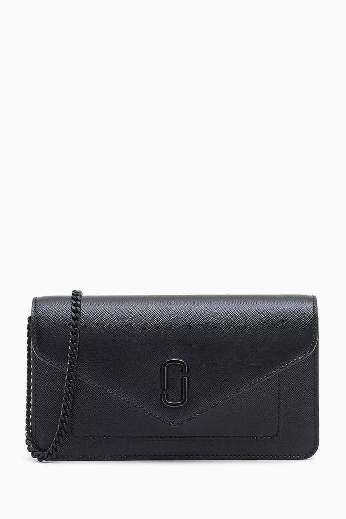 

The Longshot Chain Wallet in Leather, Black