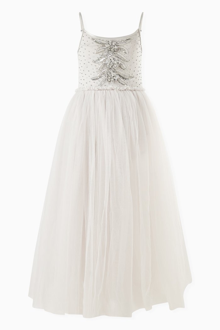 

Alessandra Tutu Dress in Tulle, Silver