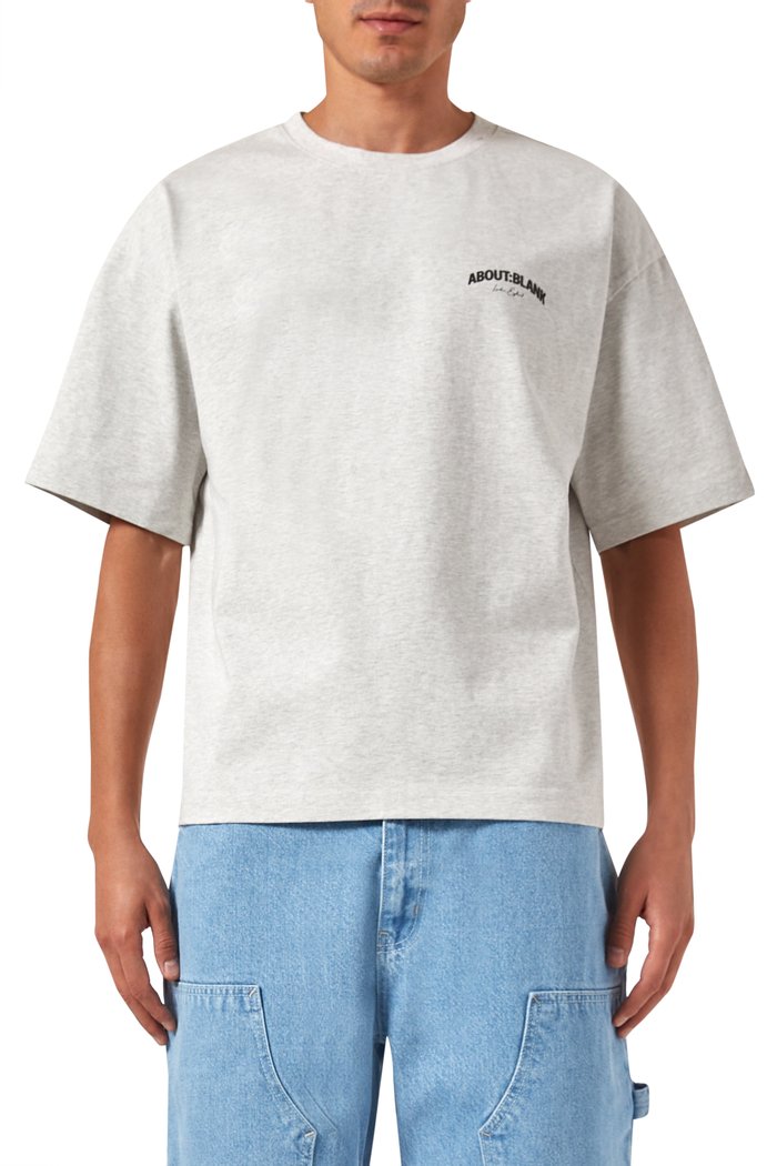 

Arched Logo T-shirt in Cotton, Grey
