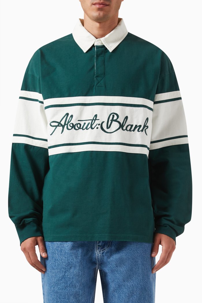 Rugby Shirt in Cotton, Green