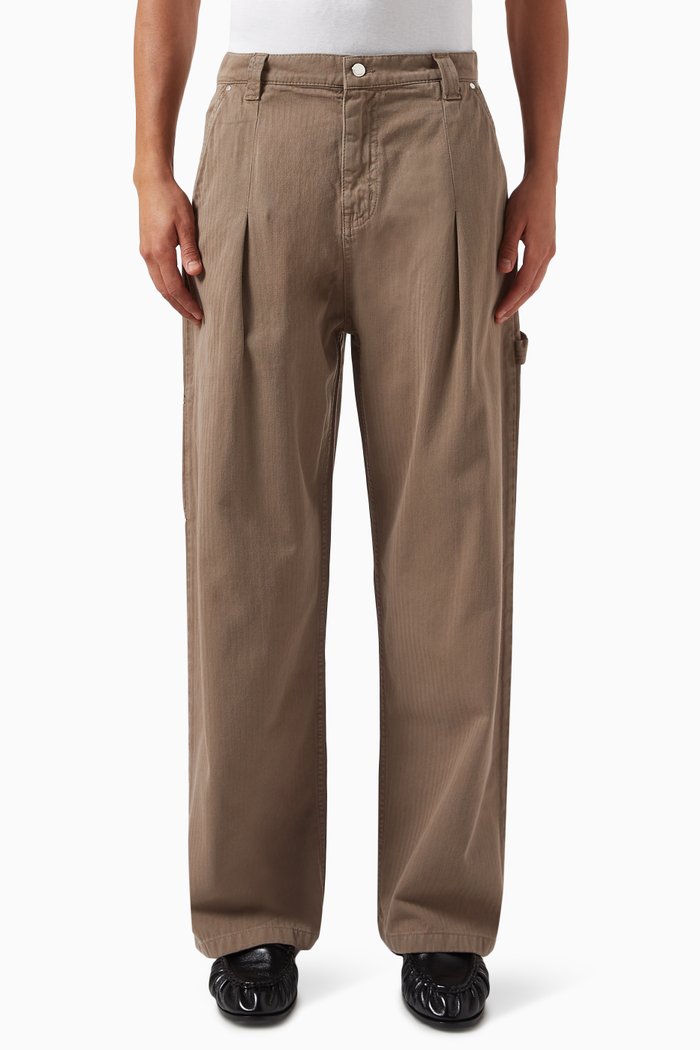 

Workwear Balloon Pants in Cotton, Neutral