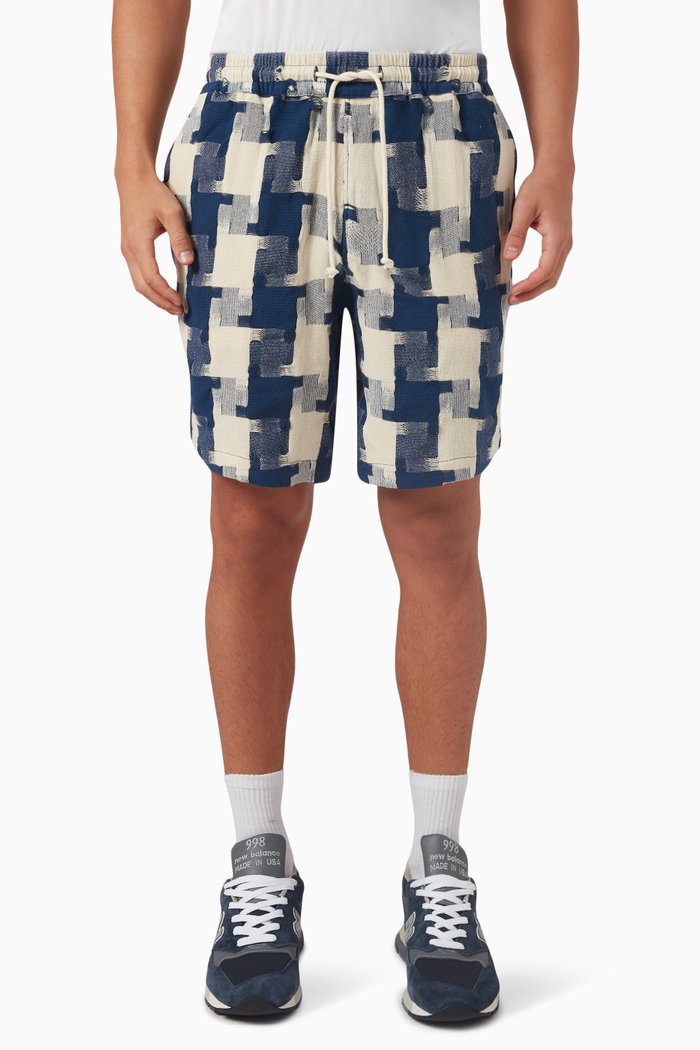 

Jumbo Houndstooth Mason Shorts in Cotton, Multicolour