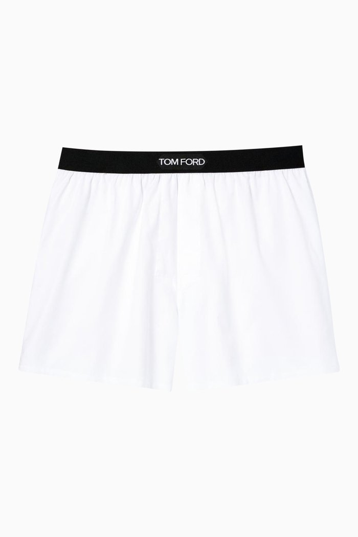 

Logo Waistband Boxers in Cotton, White