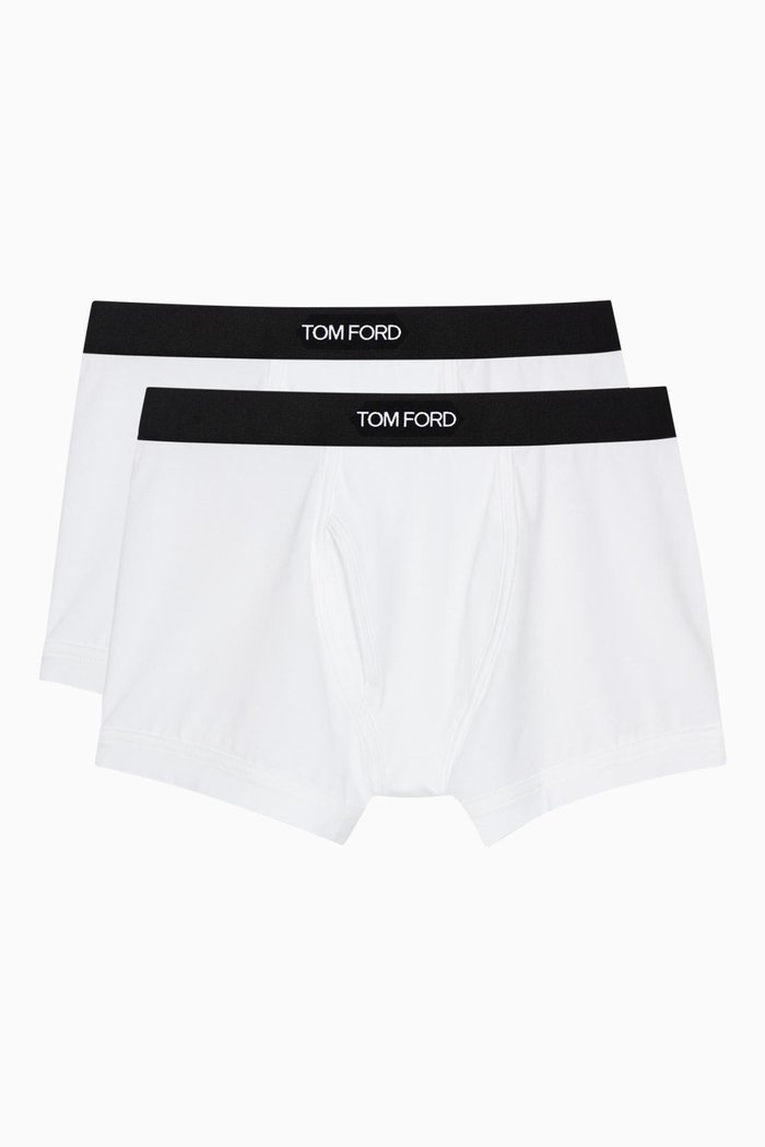 

Logo Boxer Briefs in Cotton, Pack of 2, White