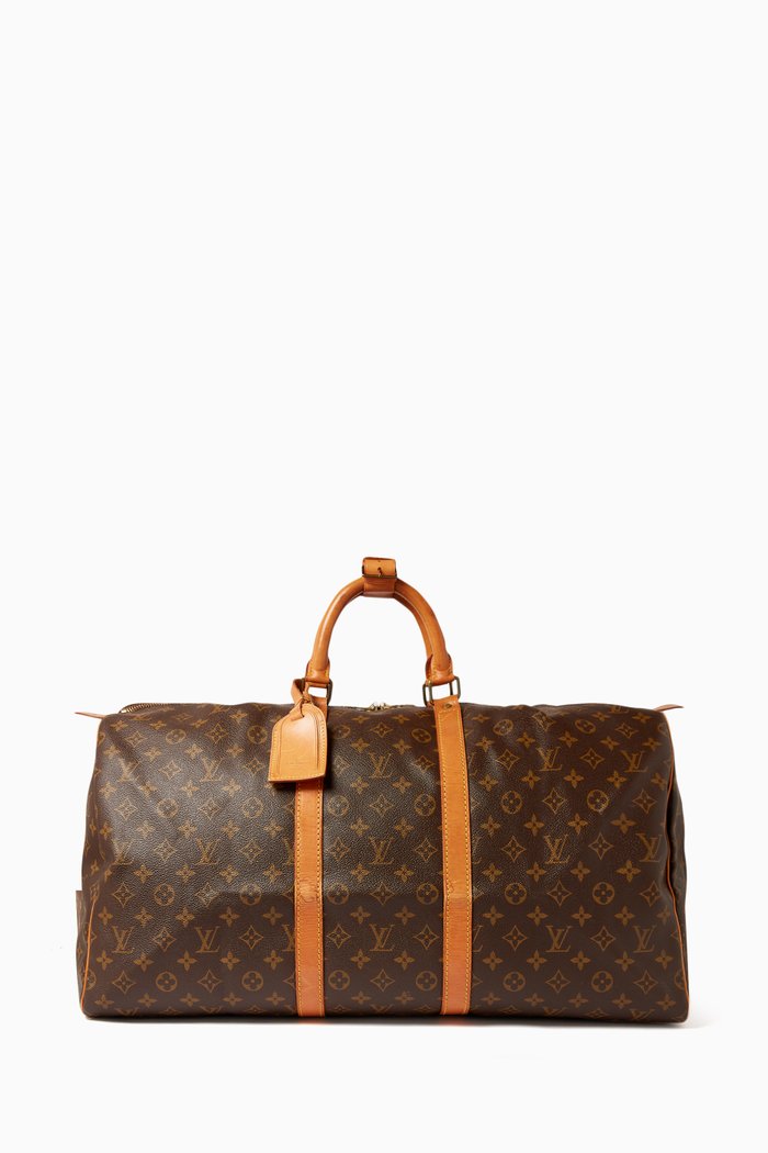 

Louis Vuitton Monogram Keepall 55 Bag in Monogram Canvas, Brown