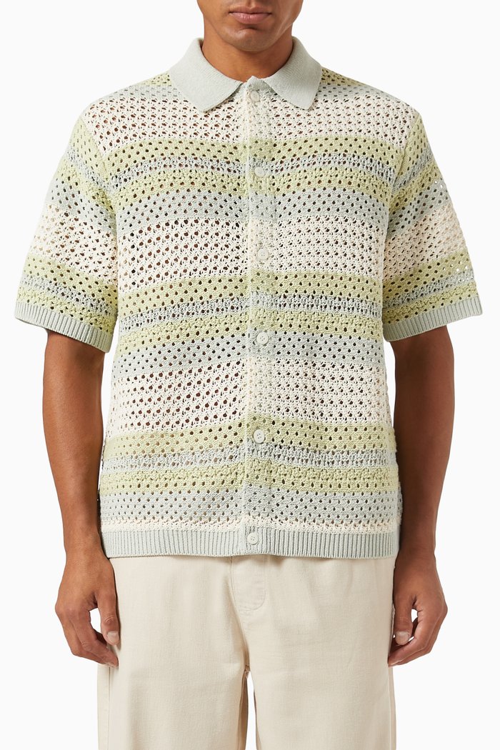 

Thompson Button-down Shirt in Crochet, Multicolour