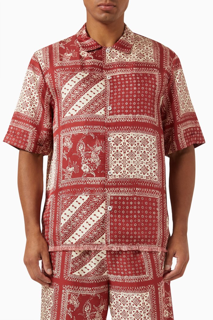 Reade Shirt in Silk Twill, Multicolour