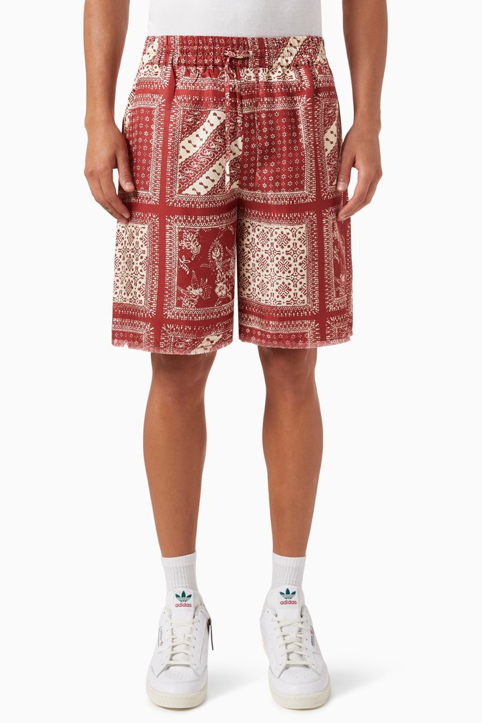 

Lewis Printed Shorts in Silk Twill, Multicolour