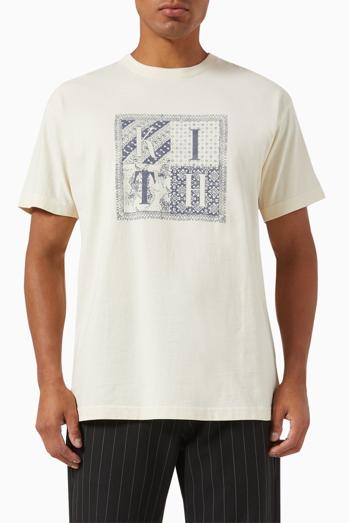 

Kith Batik Block Print Vintage T-shirt in Cotton, Multicolour