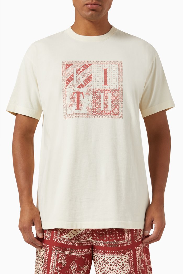 

Kith Batik Block Print Vintage T-shirt in Cotton, Multicolour