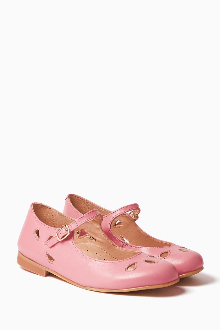 

Alexa Ballerinas in Leather, Pink