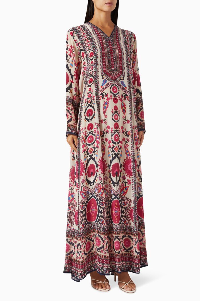 

Ada Kaftan in Bemberg Crepe, Pink