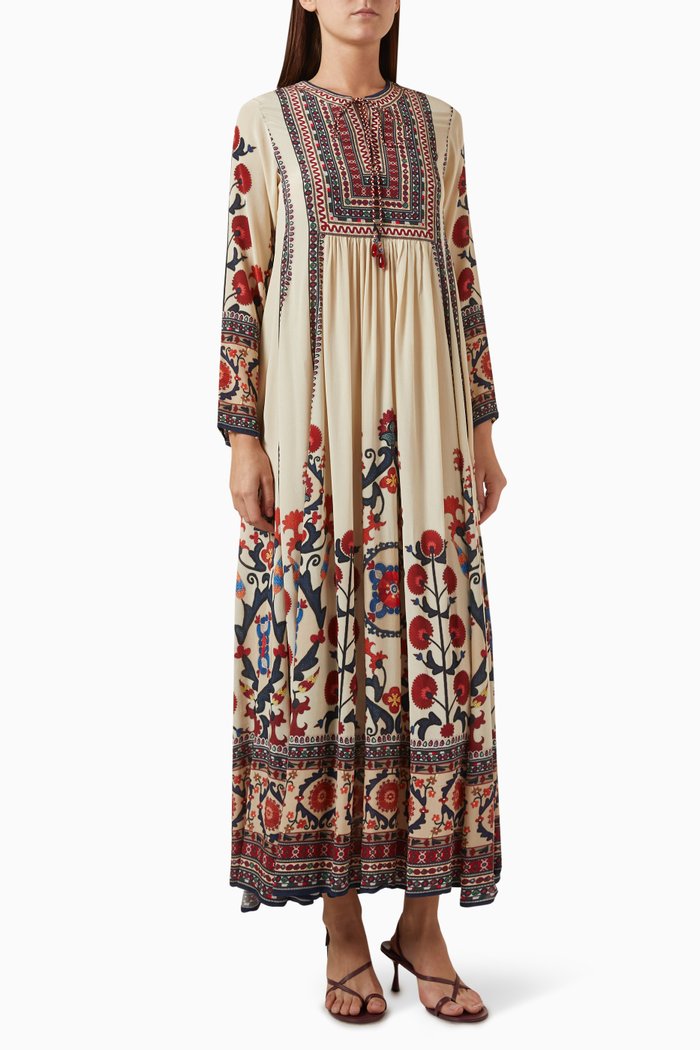 

Anisha Kaftan in Bemberg Crepe, Brown