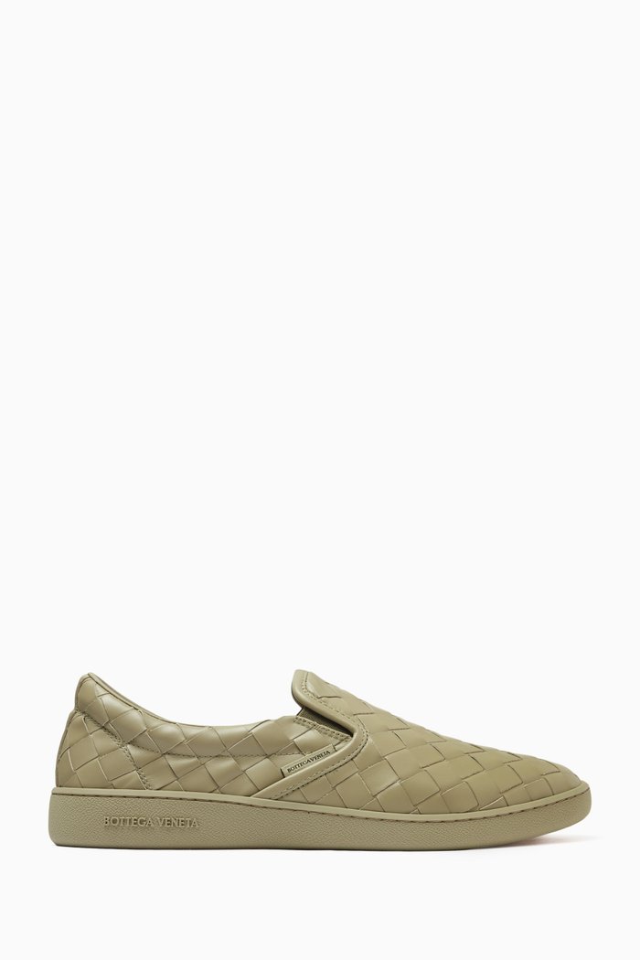 

Sawyer Sneakers in Intrecciato Leather, Green