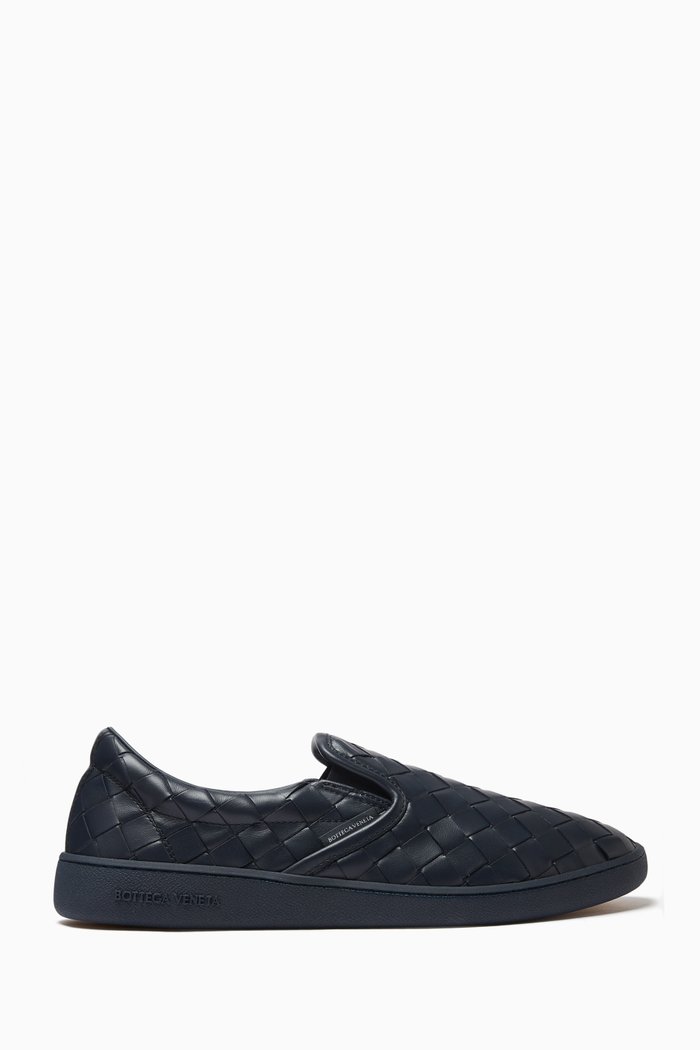 

Sawyer Sneakers in Intrecciato Leather, Blue