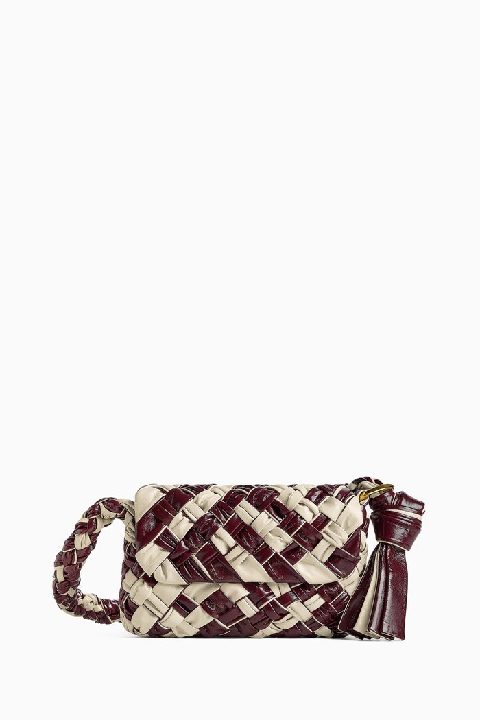 

Kalimero Città Shoulder Bag in Intrecciato Leather, Multicolour