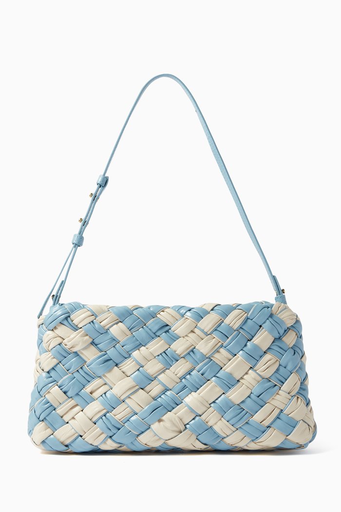 

Kalimero Cha-Cha Shoulder Bag in Intrecciato Leather, Multicolour