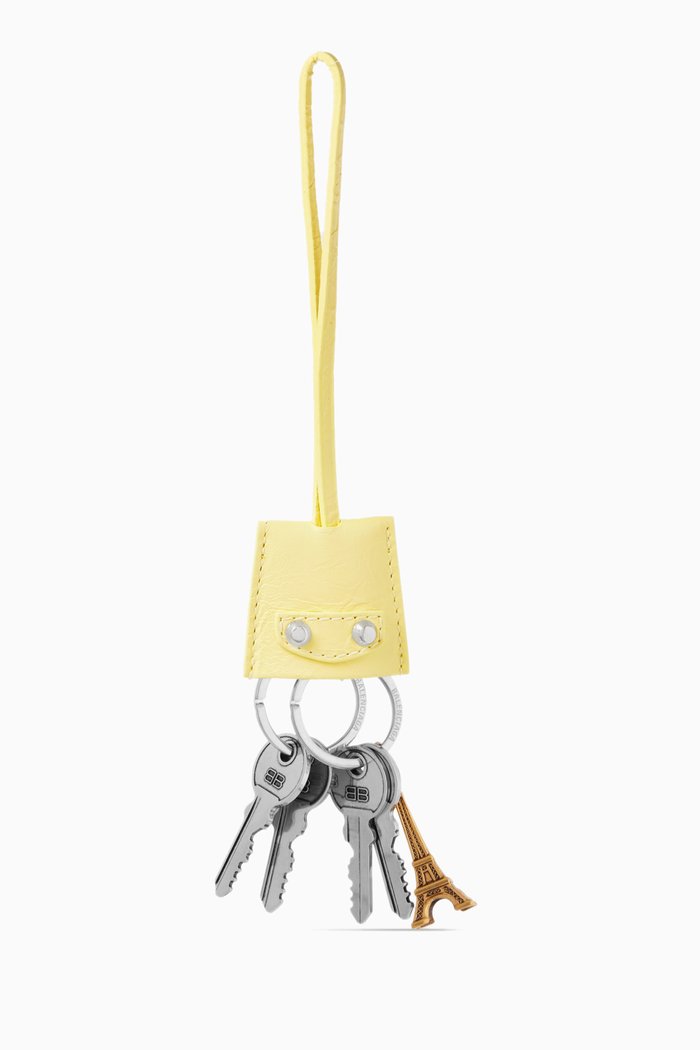 

Le City Eiffel Charm in Arena Lambskin, Yellow