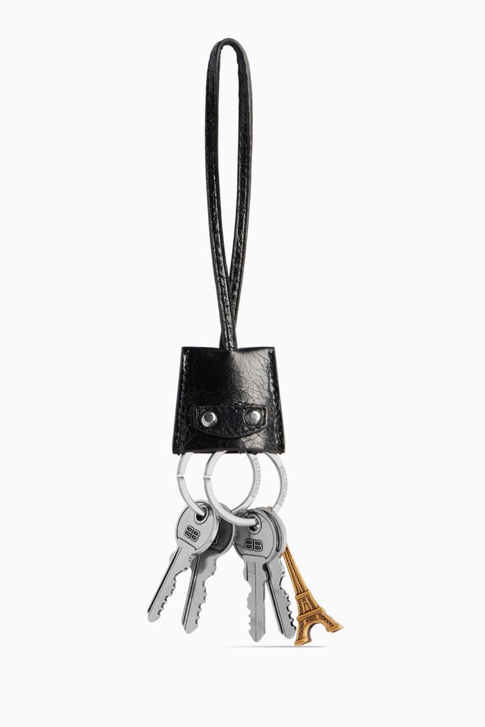 

Le City Eiffel Charm in Arena Lambskin, Black