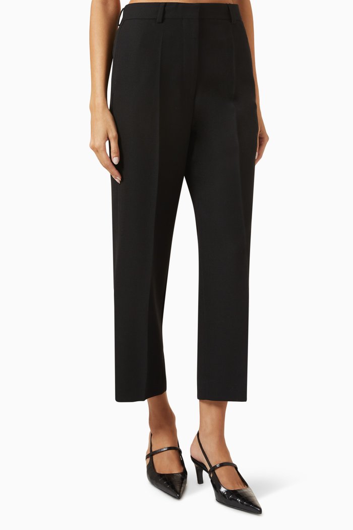 

Cropped Pants in Recycled Polyester Blend, Black