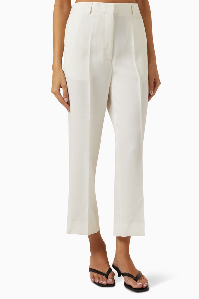 

Cropped Pants in Recycled Polyester Blend, Neutral