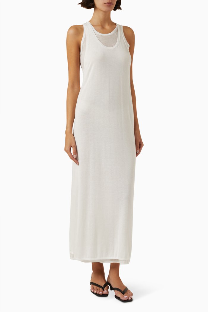 

Layered Tank Dress in Lyocell-cashmere Knit, Neutral