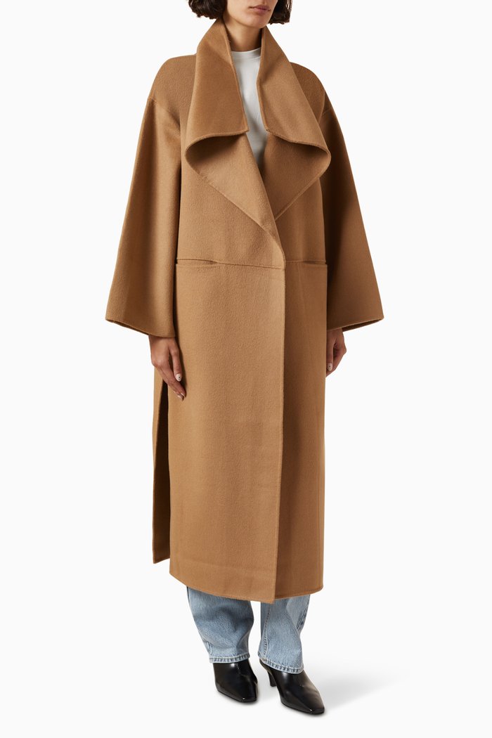 

Signature Coat in Wool-cashmere, Brown