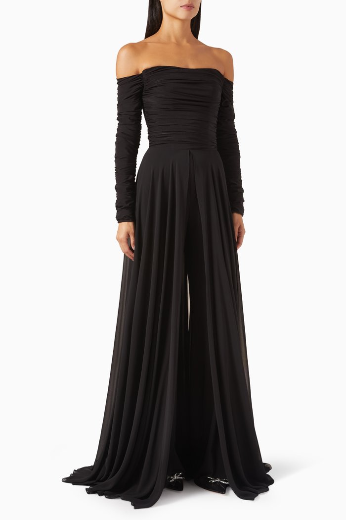 

Ruched Jumpsuit, Black