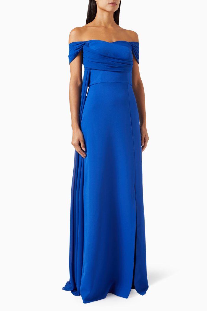 

Off-shoulder Gown, Blue