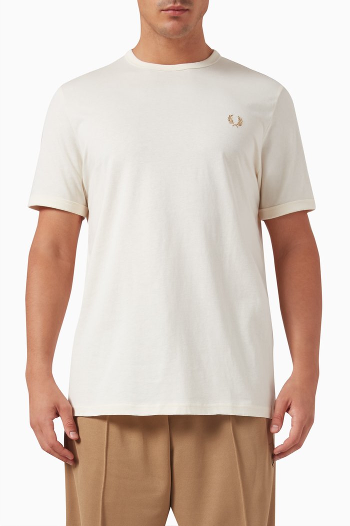 

Ringer T-shirt in Cotton, Neutral
