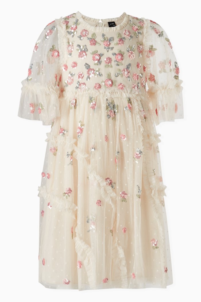 

Shimmer Ditsy Sequin Dress, Neutral