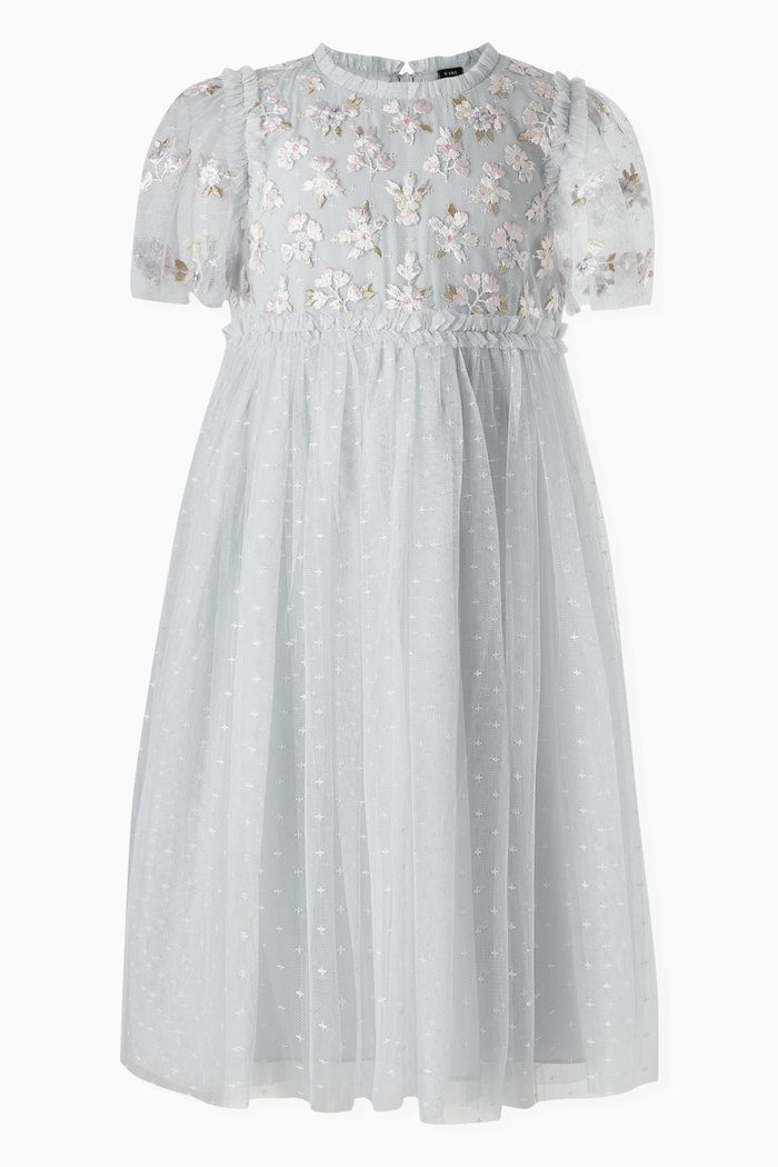 

Primrose Floral Embroidered Bodice Dress, Blue