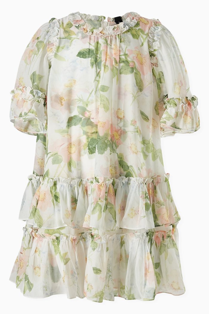 

Floral Immortal Sunny Dress in Chiffon, Neutral