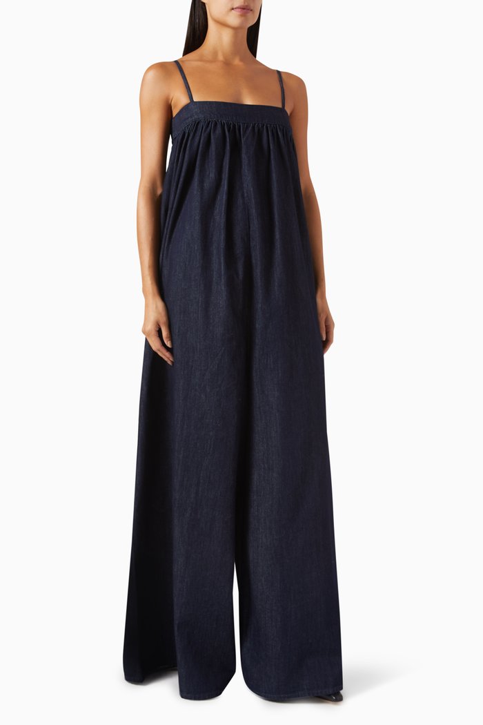 

Maude Wide-leg Jumpsuit in Denim, Blue