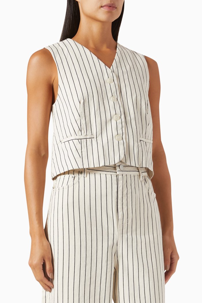 

Clare V-neck Vest in Denim, Neutral