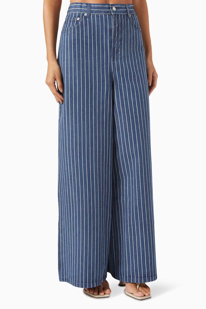 Sasha Wide-leg Jeans in Denim, Blue