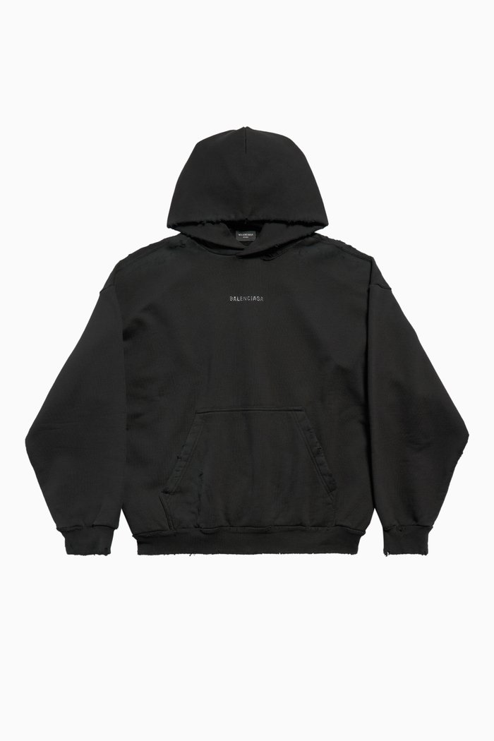 

Unisex Back Medium Fit Hoodie in Archetype Fleece, Black