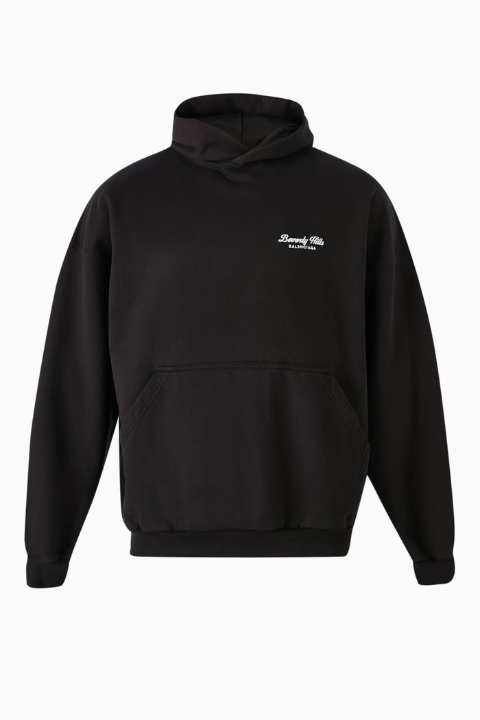 

Unisex Beverly Hills Oversized Hoodie in Archetype Fleece, Black