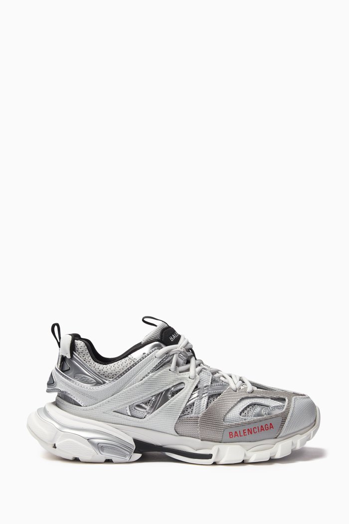 

Track Sneakers in Mesh & Nylon, Silver