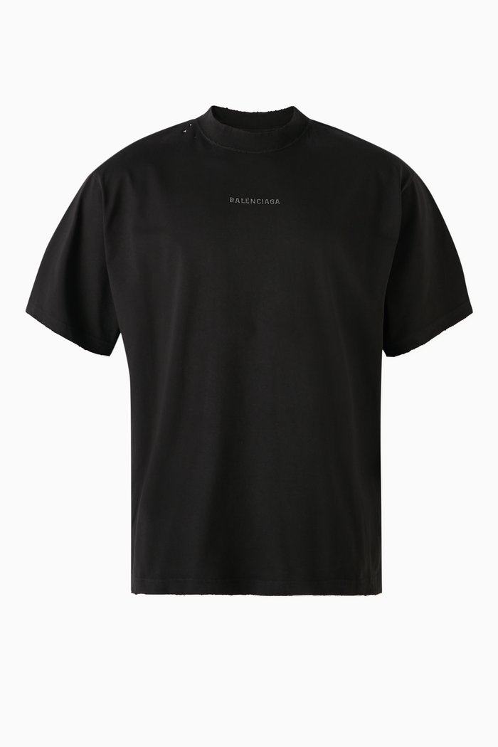 

Unisex Back Logo T-shirt in Cotton-jersey, Black