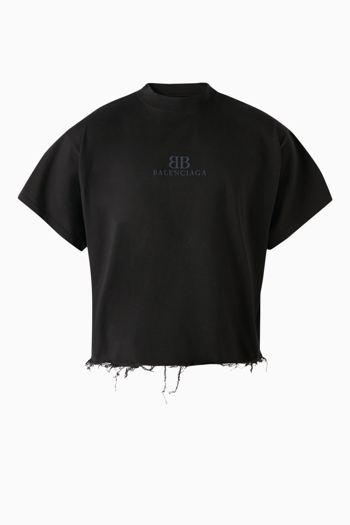 

Unisex BB Cropped Oversized T-shirt in Vintage-jersey, Black