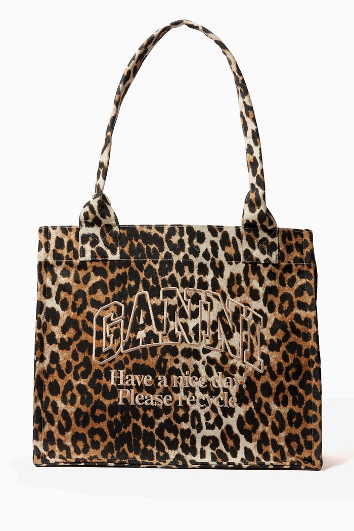 

Large Easy Shopper Tote Bag in Recycled Cotton, Multicolour