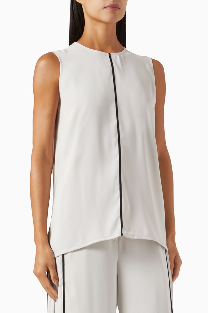 

Thread Embroidered Top, Neutral