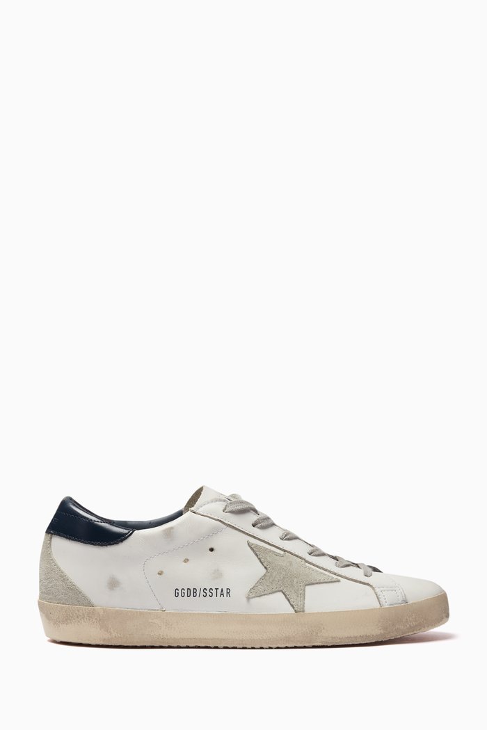 

Super-star Low-top Sneakers in Suede & Leather, White