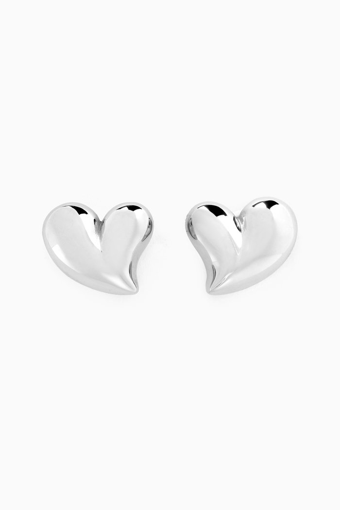 Sweetzer Stud Earrings in Silver-plated Stainless Steel