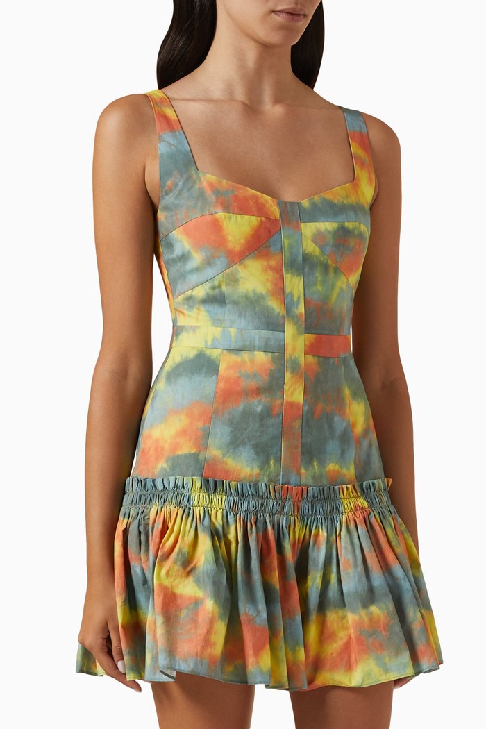 

Cassidy Printed Mini Dress in Cotton, Multicolour