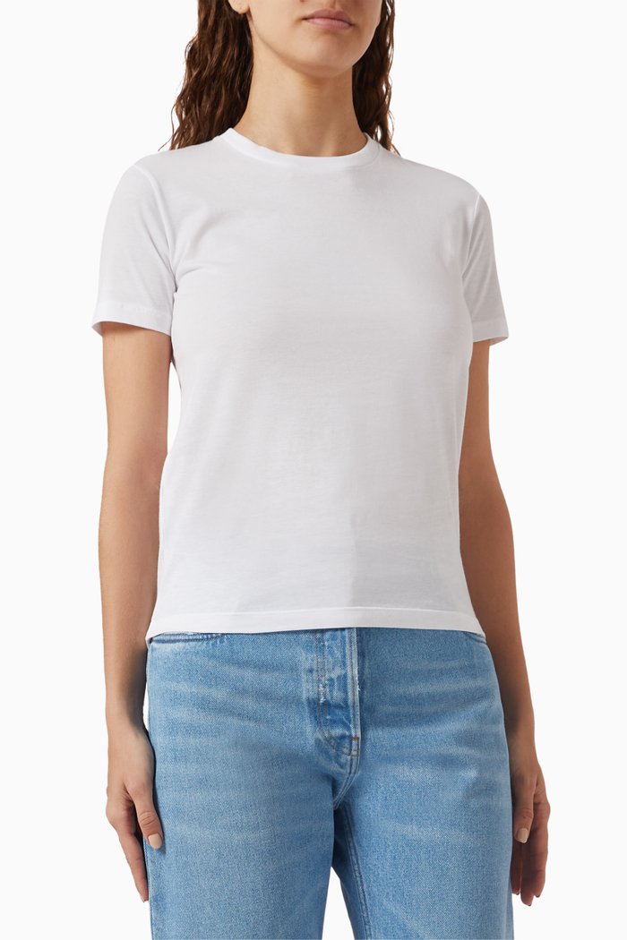 

Logo T-shirt in Cotton Jersey, Pack of 3, White